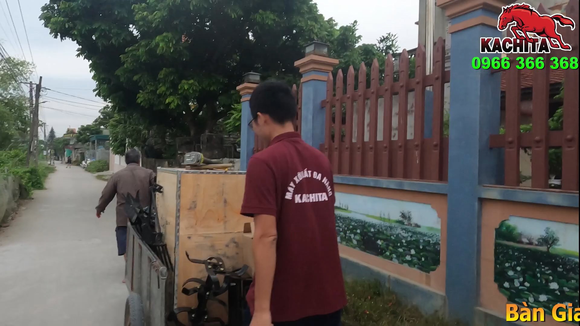 Bàn giao máy xới kachita 178m giật cót nổ tại Nam Định